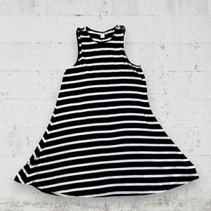 Old Navy Women's Knit Swing Dress Sleeveless Black & White Striped Dress Size S